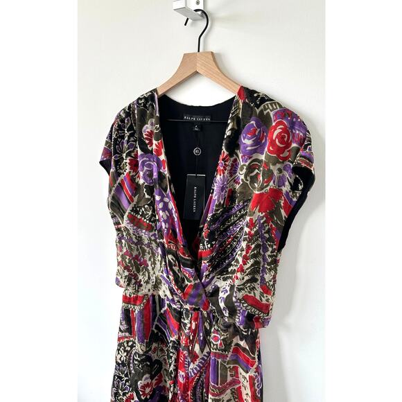 NWT Ralph Lauren Black Label Maye Silk Dress Size 8 - Picture 7 of 11